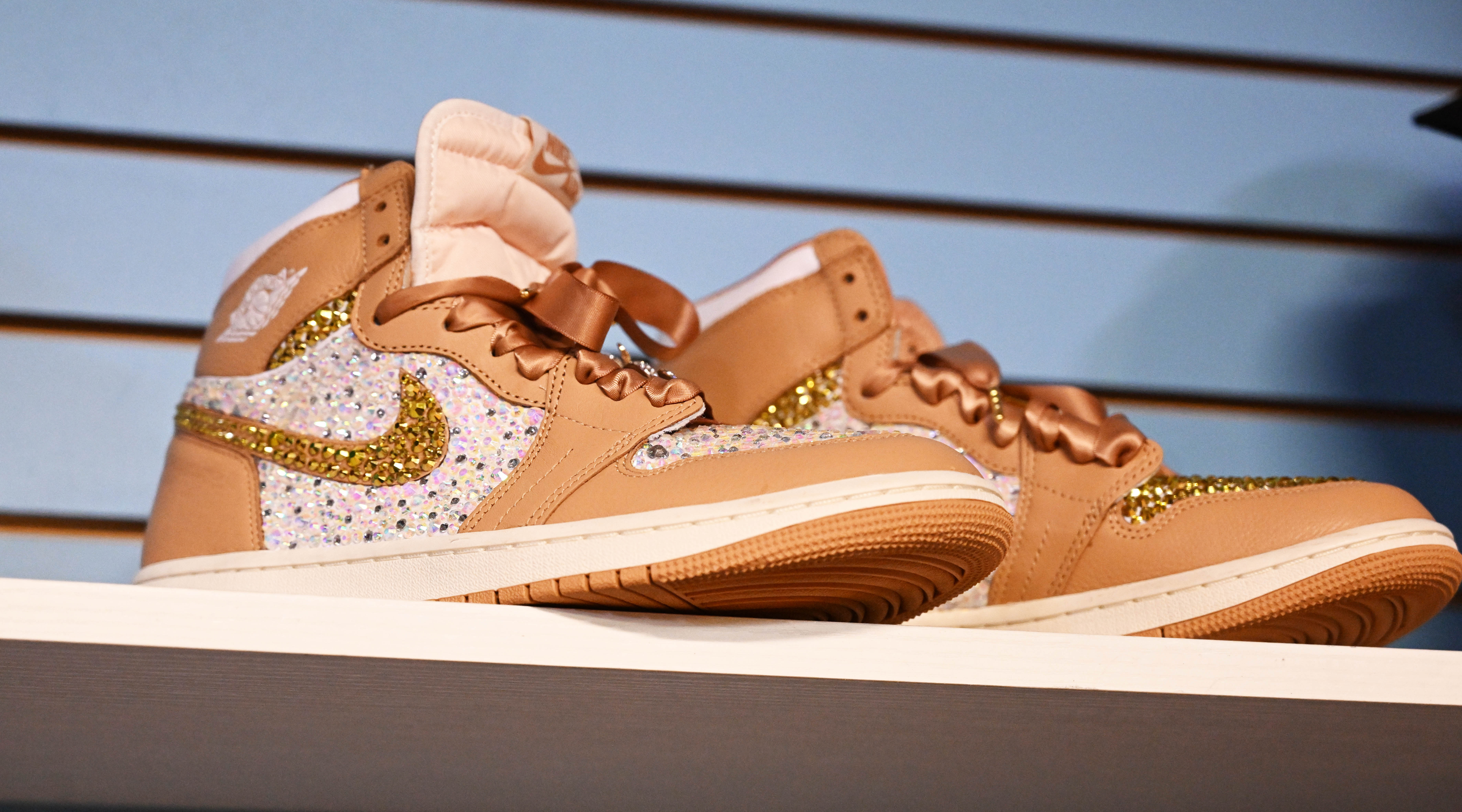 Customized merchandise sits on display Wednesday, March 4, 2026, at...