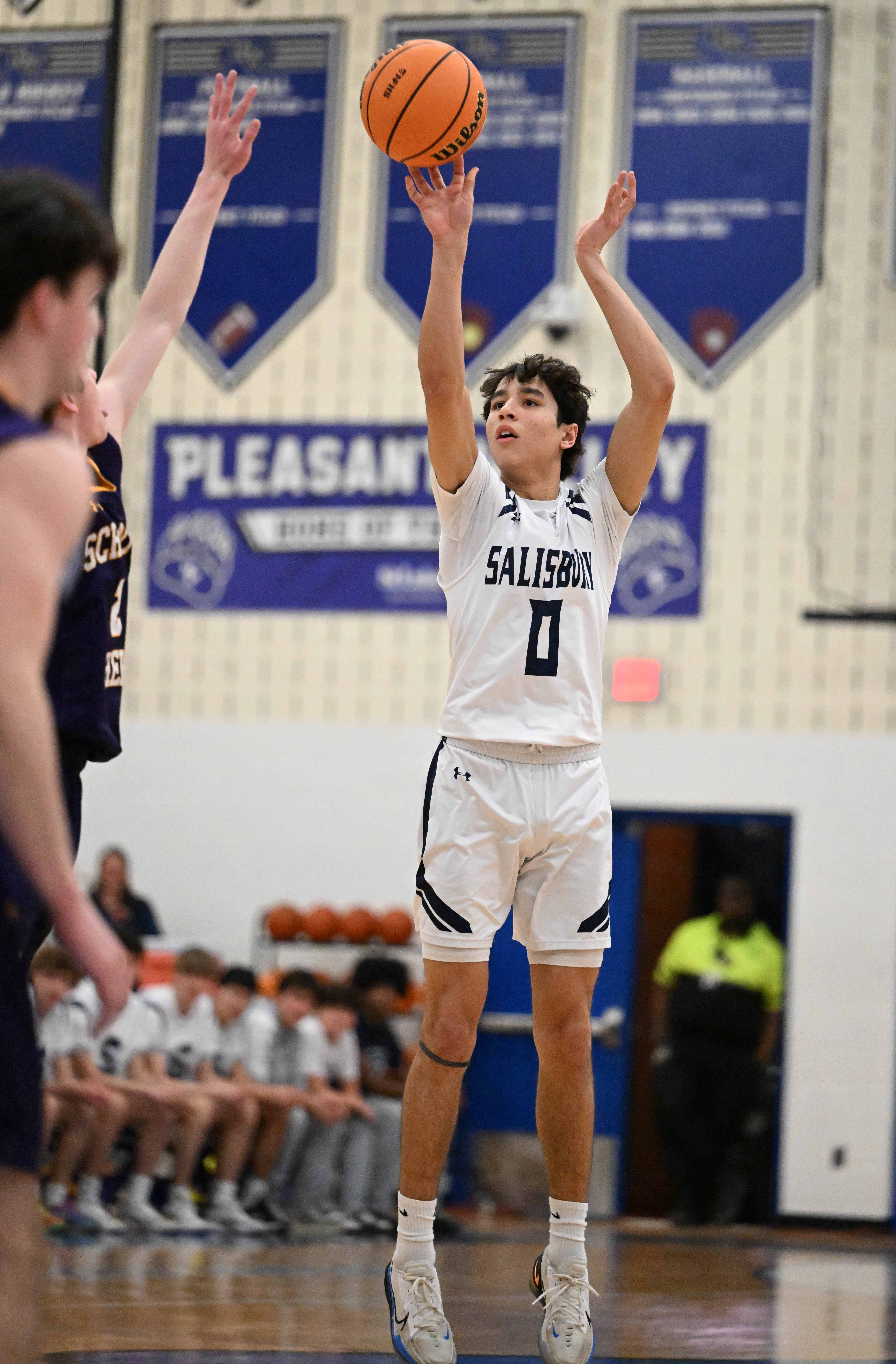Salisburyâs Steven Lozada shoots the ball Tuesday, March 10, 2026,...