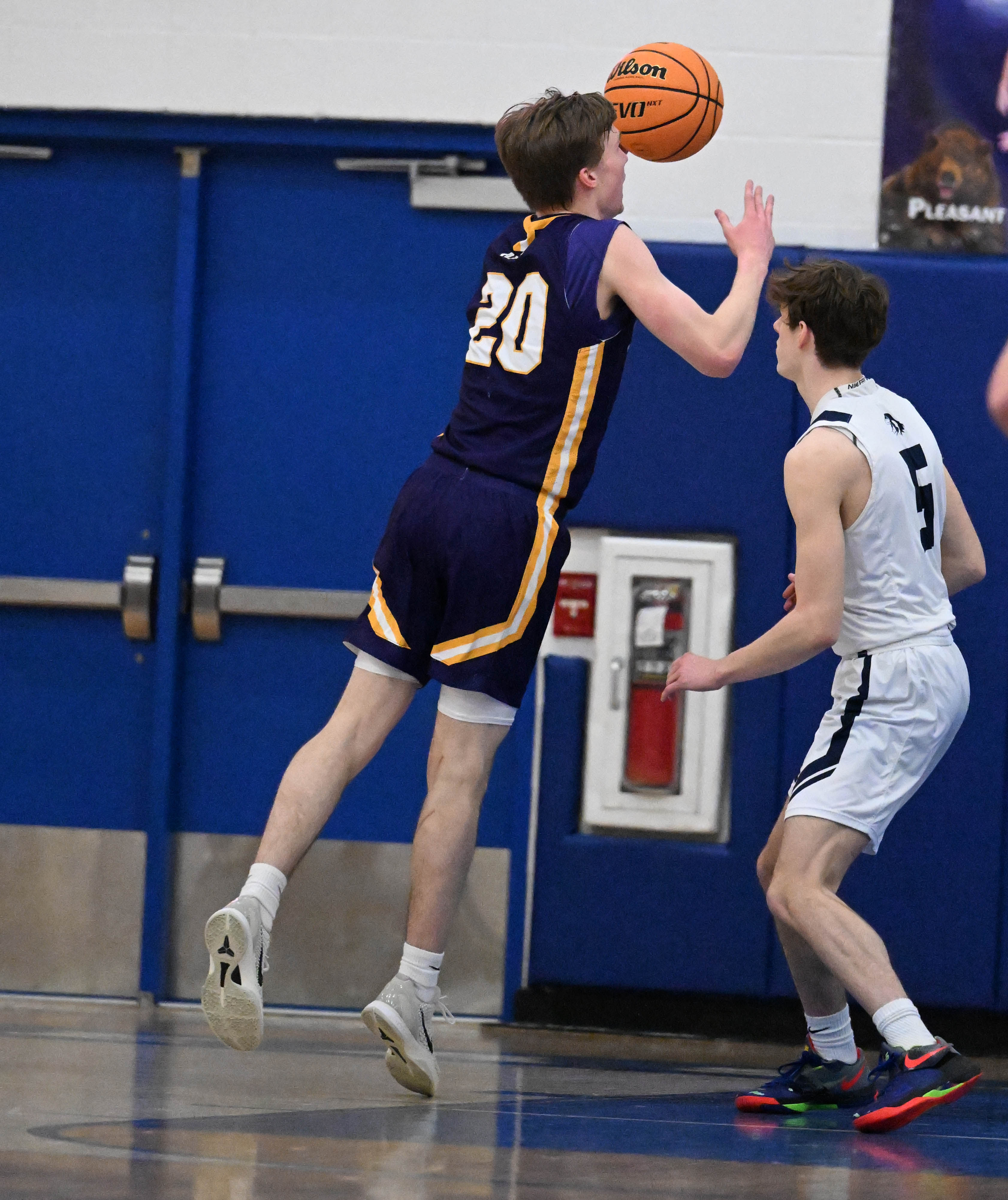 Scranton Prepâs Packy Doherty shoots the ball Tuesday, March 10,...