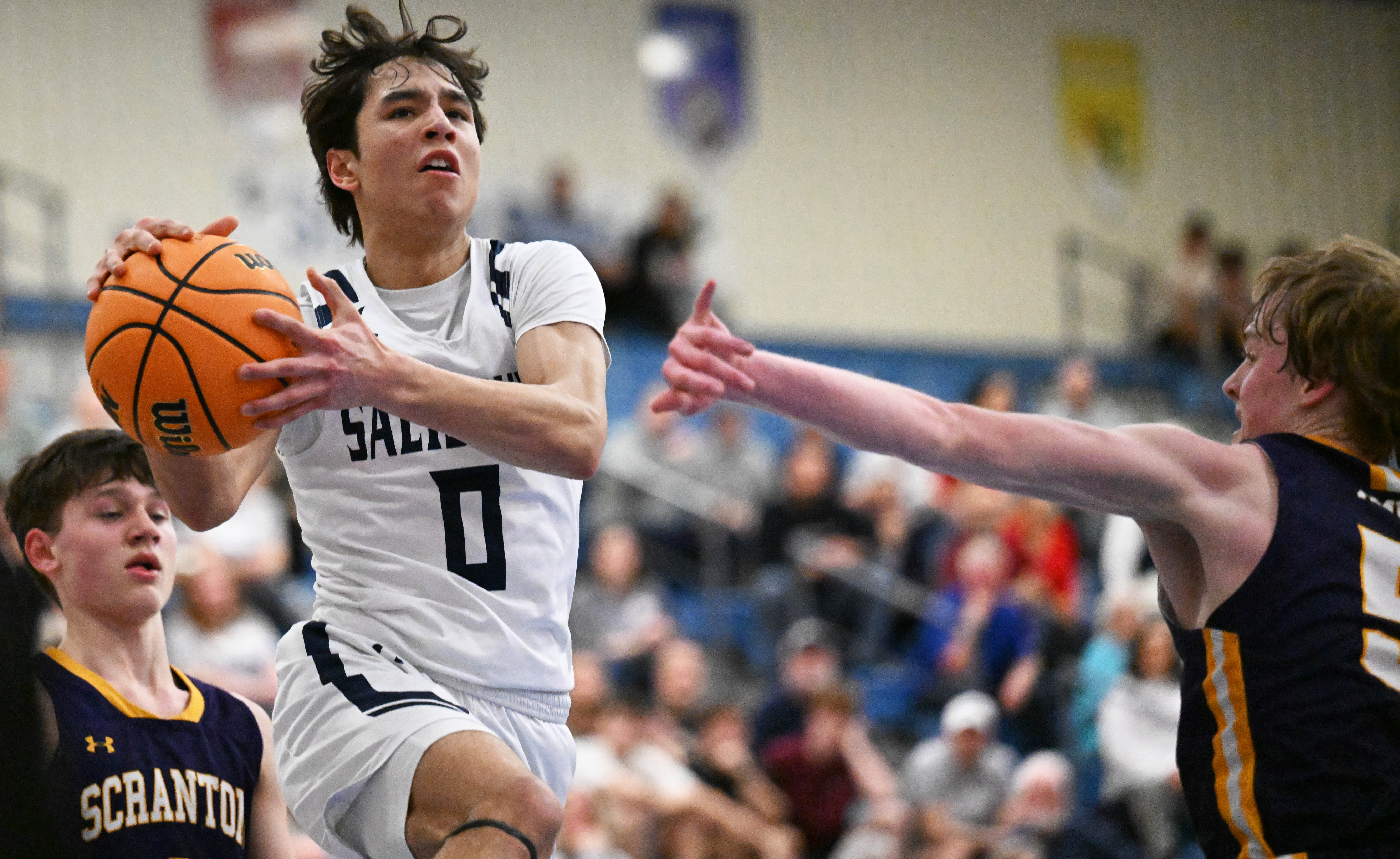 Salisburyâs Steven Lozada shoots the ball Tuesday, March 10, 2026,...