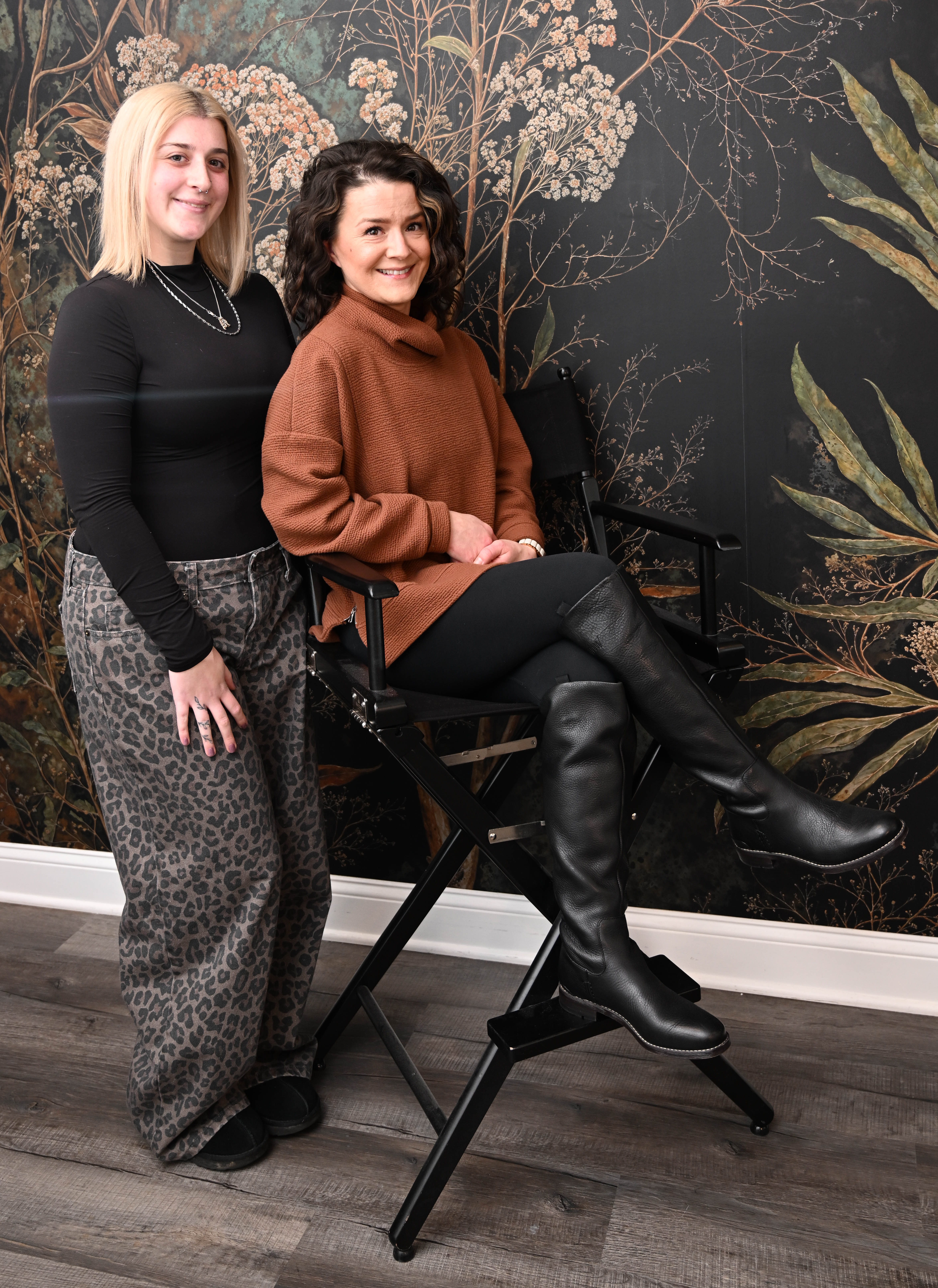 Brit Stoneback and Ashley Smith pose Wednesday, Feb. 25, 2026,...