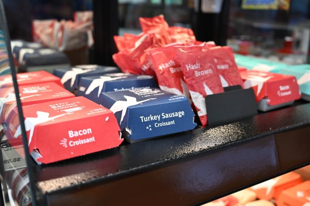 The new Wawa store and gas station undergoes its grand opening Thursday, March 12, 2026, in Whitehall Township. (Amy Shortell/The Morning Call)