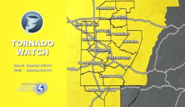 Tornado Watch Issued for Western Pennsylvania
