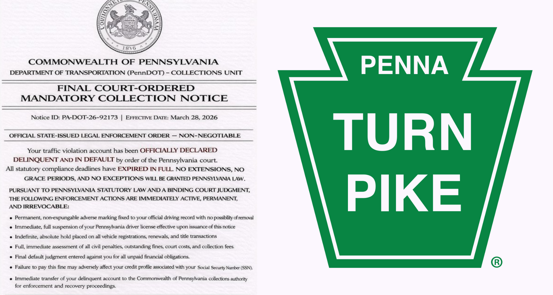 pa turnpike scam texts march 27 2026