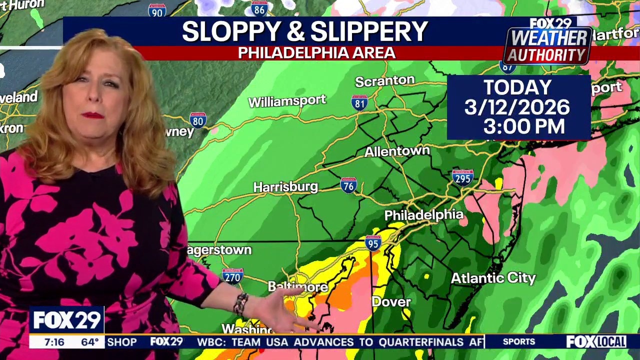 Philadelphia weather: Wet snow, plunging temps follows record-breaking warmth 
