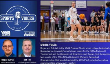 College basketball, including the Susquehanna River Hawks and Scranton's Lady Royals