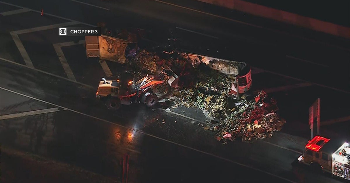 Fire at Pennsylvania Turnpike service area outside Philadelphia scorches tractor-trailer hauling produce