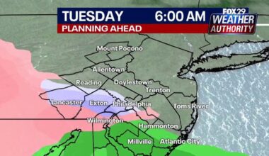 Philadelphia weather: Sleet, freezing rain Tuesday before mid-week warm up