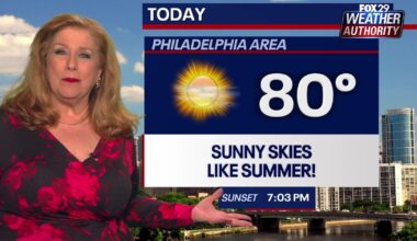 Philadelphia weather: Temperatures expected to reach 80 degrees on Tuesday