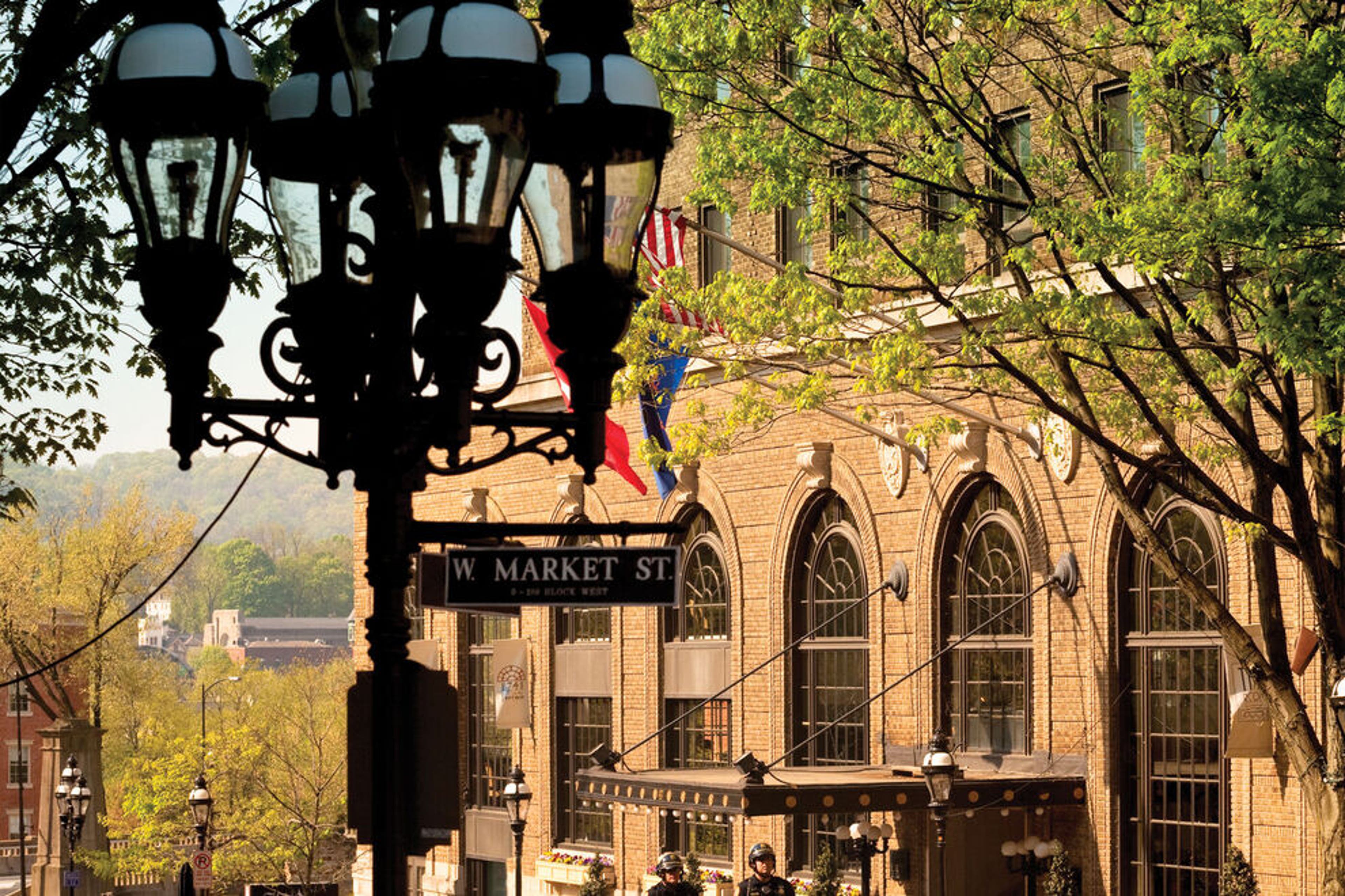 Bethlehem's main street is lined with small businesses and restaurants