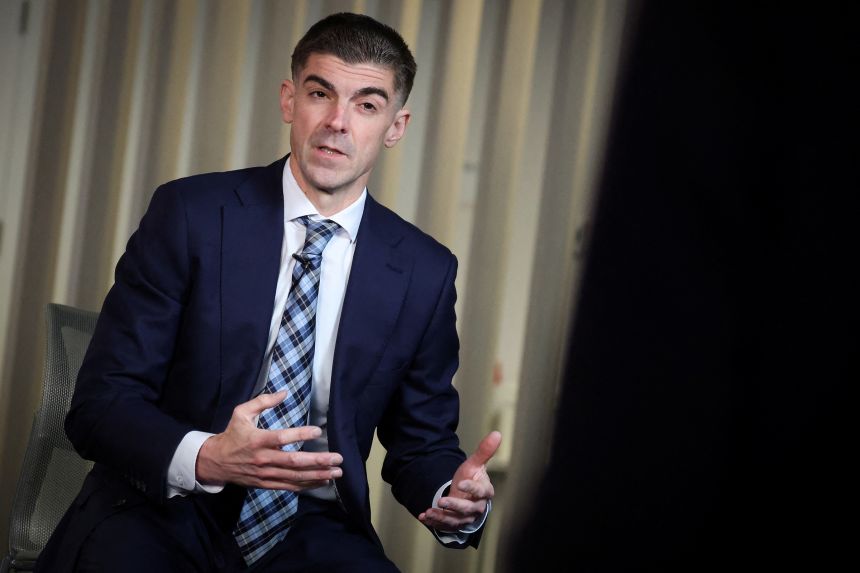 Ryan Crosswell speaks during an interview with Reuters in New York on December 12, 2025.