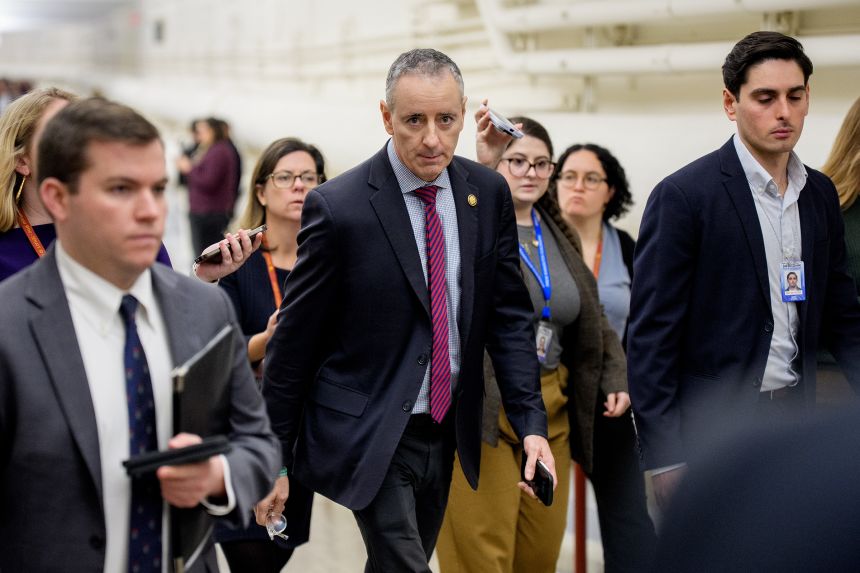 Rep. Brian Fitzpatrick arrives at the US Capitol on December 10, 2025.