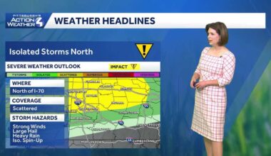 Record heat, more storms north of Pittsburgh