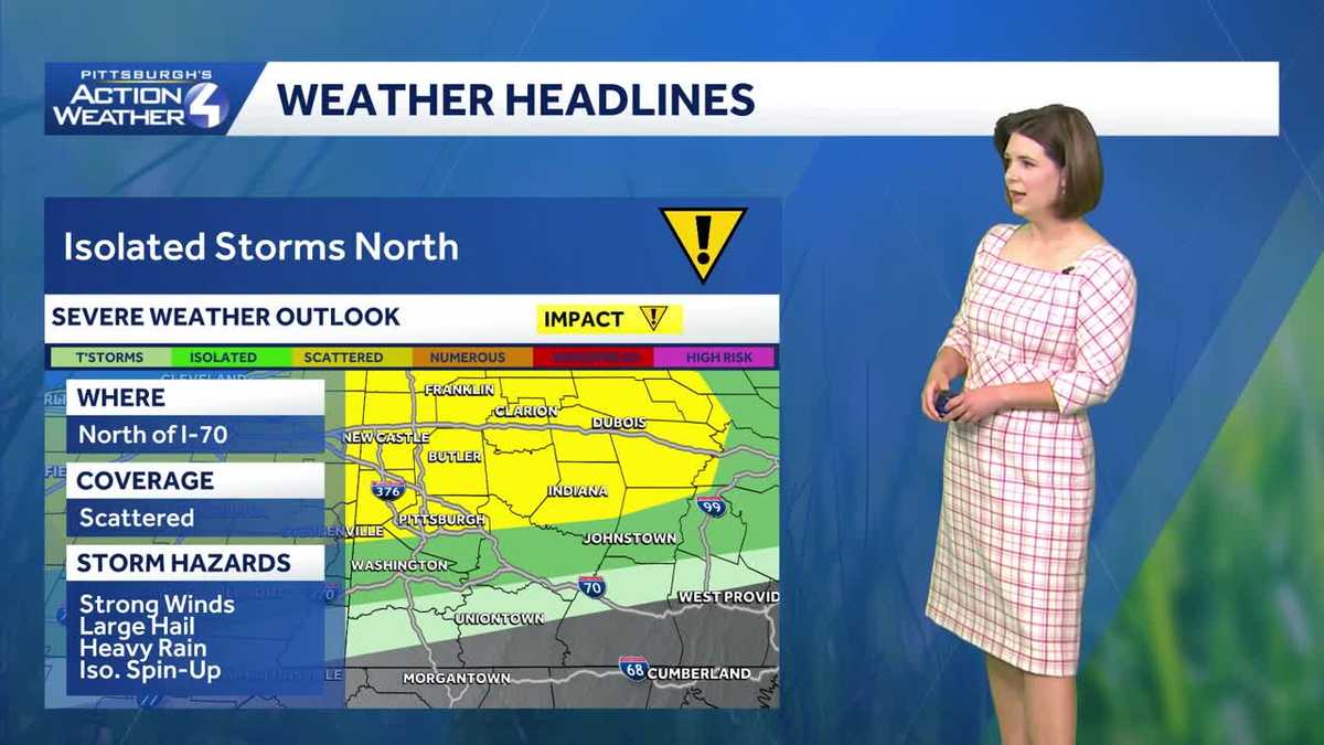Record heat, more storms north of Pittsburgh