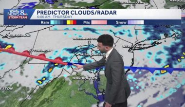 Showers & storms moving out, few shower chances for Thursday in south-central Pennsylvania