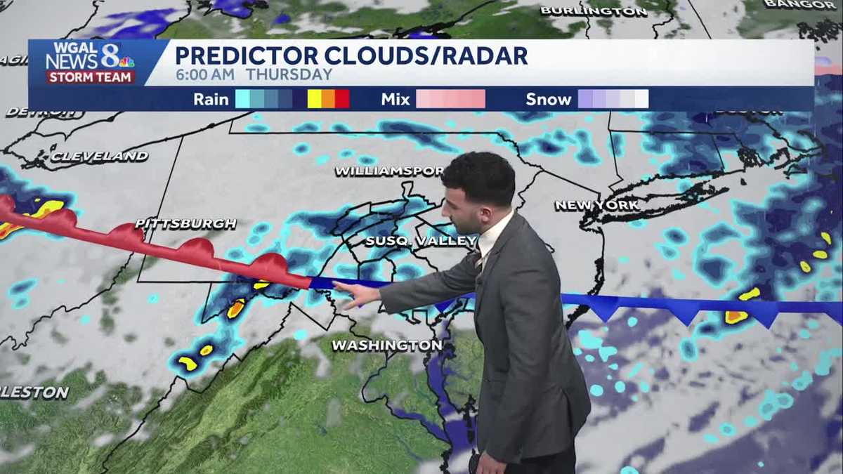 Showers & storms moving out, few shower chances for Thursday in south-central Pennsylvania