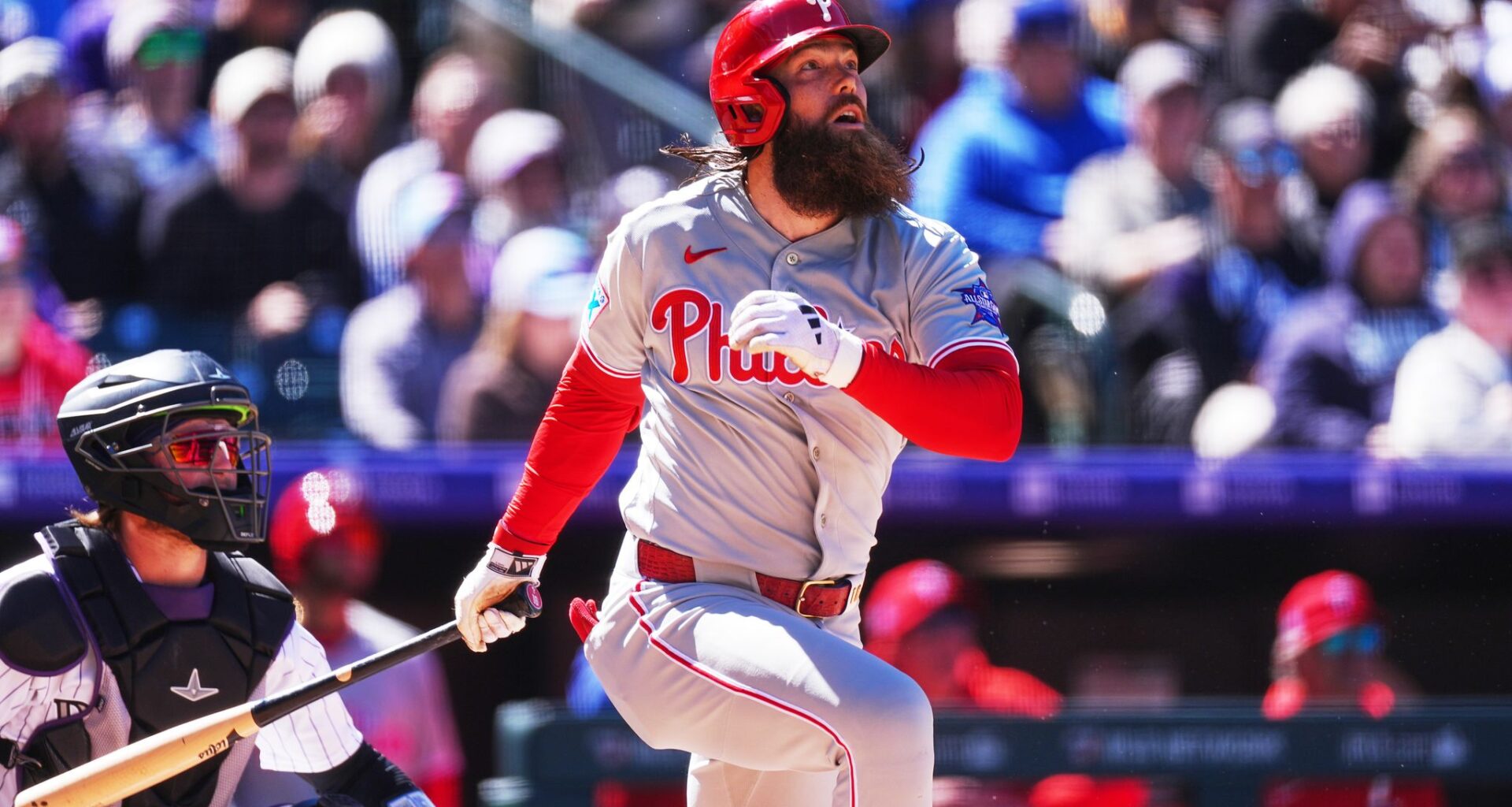 Marsh helps power 7-run first inning as Phillies beat Rockies 10-1 in Colorado’s home opener