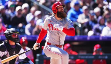 Marsh helps power 7-run first inning as Phillies beat Rockies 10-1 in Colorado’s home opener