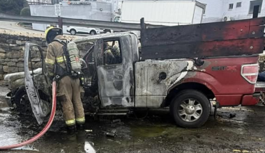 Vehicle catches fire outside Penn Hills Shopping Center