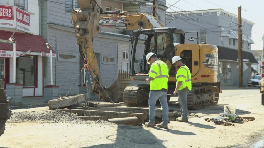 Road reopens after sewer line, hole-caused closure