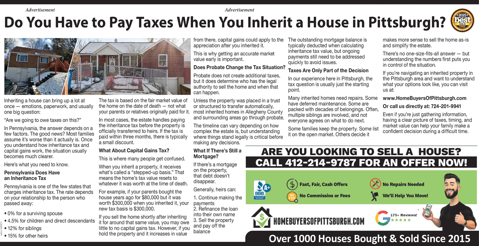 THURSDAY, APRIL 23, 2026 Ad - HomeBuyers of Pittsburgh