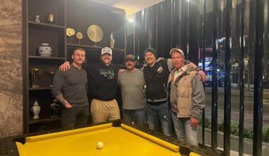 Five firefighters from the Erie Fire Department competed on the FOX gameshow "The Quiz with Balls." From left to right: Judah Gardner, Nate Gardner, Dion Larese, Micaiah Gardner and David Bowers.