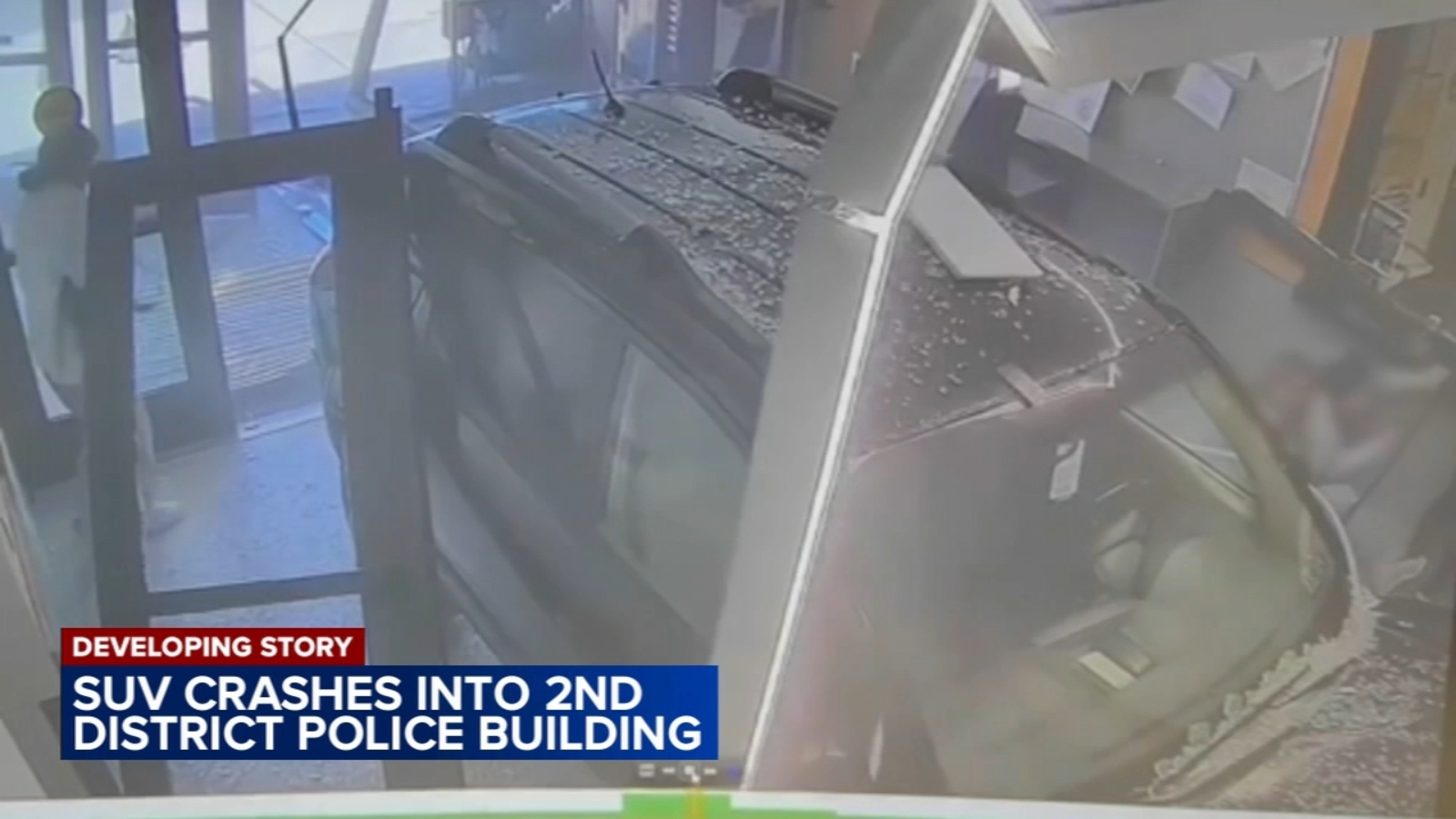 Philadelphia, Pennsylvania crash: Driver deliberately crashes car into police station; 5 injured, commissioner says | Video