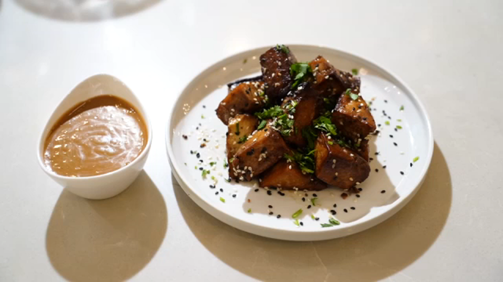 The Dish: Sesame braised tofu from Arrowroot Apothecary & Café in Bryn Mawr, Pennsylvania