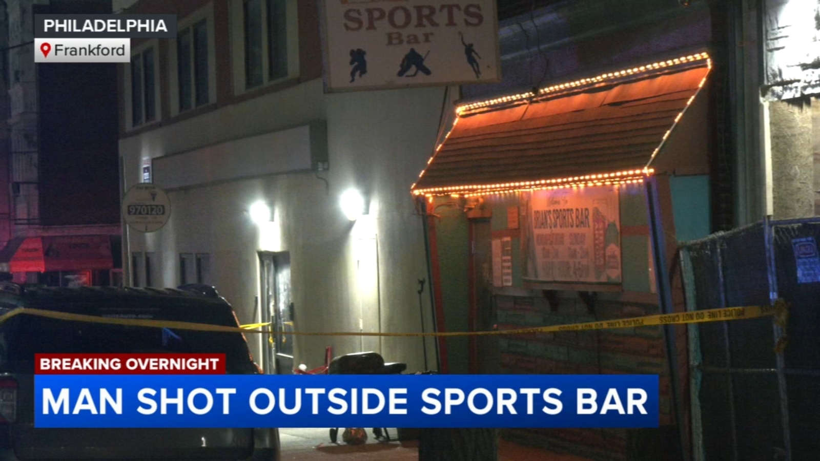 Man shot outside sports bar in Philadelphia's Frankford section