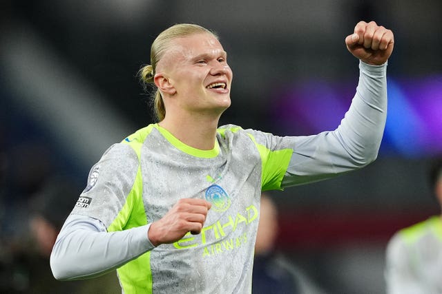 Erling Haaland celebrates