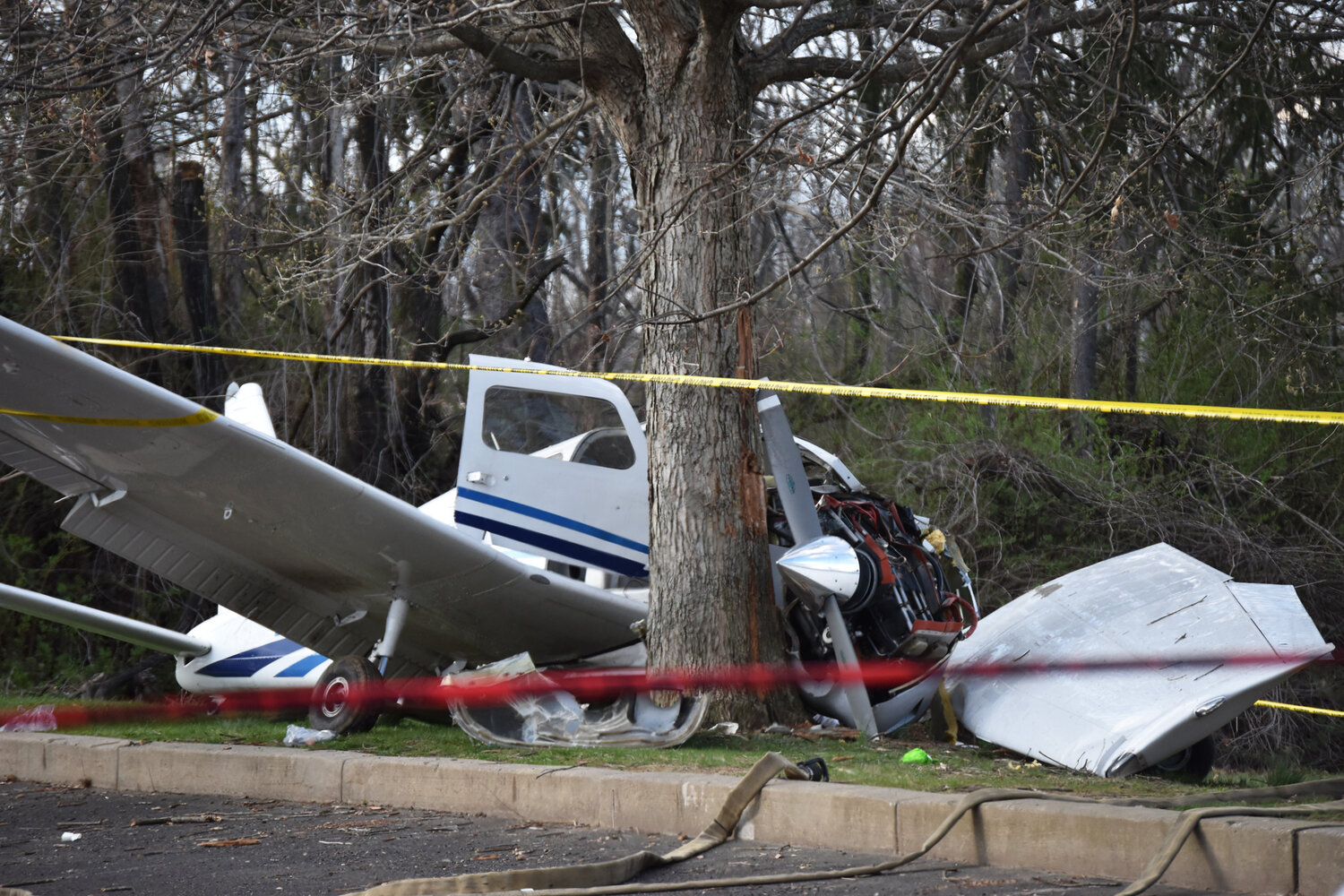 A small plane crashed in Fluehr Park in Northeast Philadelphia on Wednesday, April 1, 2026.