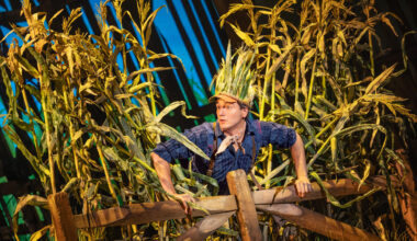 Cast member Mike Nappi, a Doylestown native and Temple University alum, plays Peanut in &lsquo;Shucked.&rsquo;