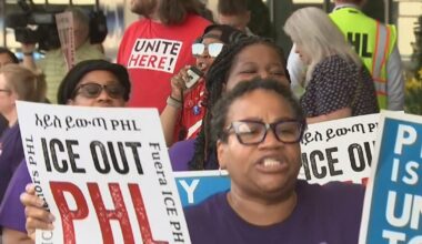 Protesters demand ICE agents to leave Philadelphia International Airport: "The solution is to pay TSA"