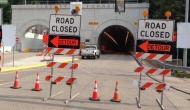 Pittsburgh's Liberty Tunnel closed Wednesday and Thursday night