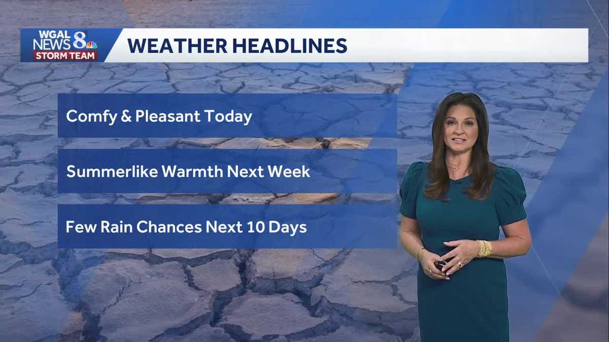 Another comfy day, then temperatures soar to the 80s next week for south-central Pennsylvania