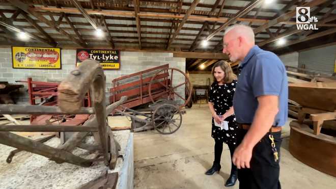 Michael Baltozer, a collector who grew up on a farm in Lancaster County, has spent years collecting antique tools, implements, and farm equipment, turning a large West Hempfield Township dairy barn into a museum-like space.