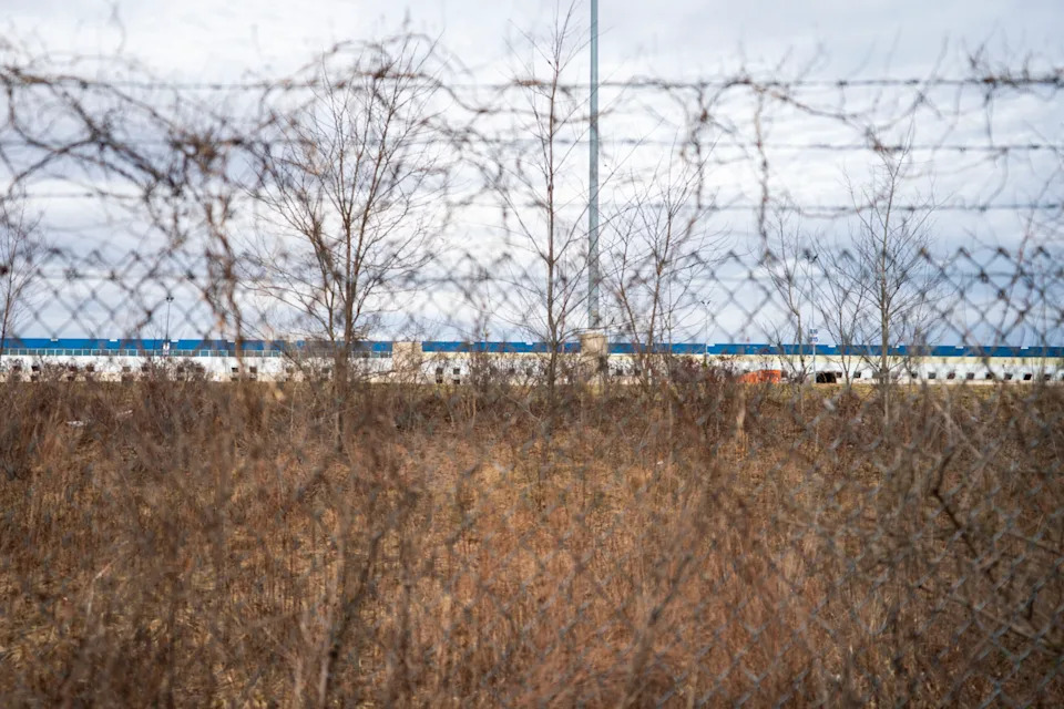 The former Big Lots warehouse at 51 Rausch Creek Road in Tremont Township, Schuylkill County, March 13, 2026. (Photo by Jessica Kourkounis for the Capital-Star)