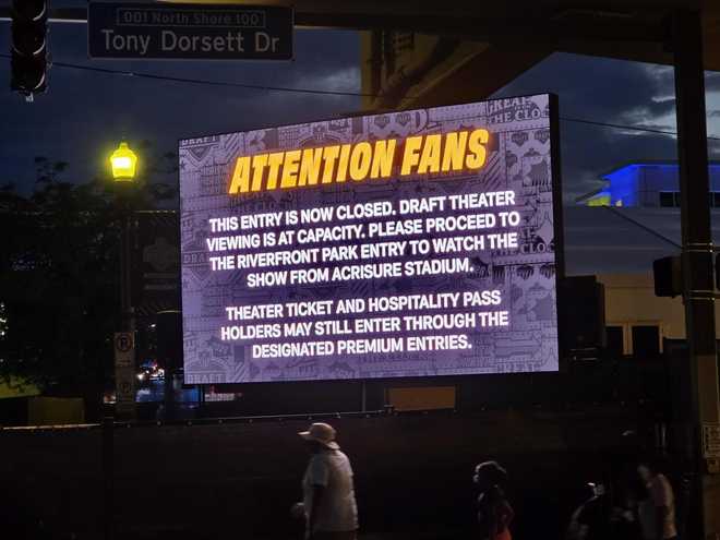 NFL Draft theater at capacity