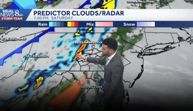Cooler conditions today, rain chances go up this weekend in south-central Pennsylvania