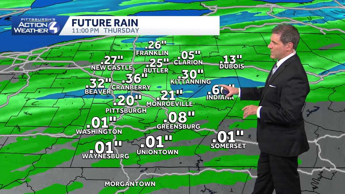 Showers make return for evening commute in Western Pa.