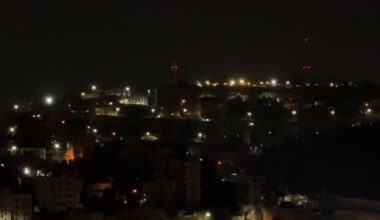 Sirens sound in Bethlehem following Iranian missile launch.