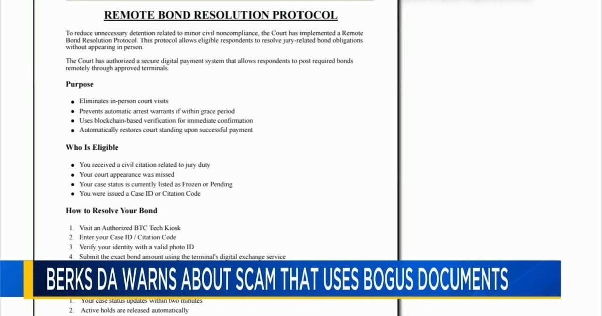 DA warns public of court appearance scam | Berks Regional News