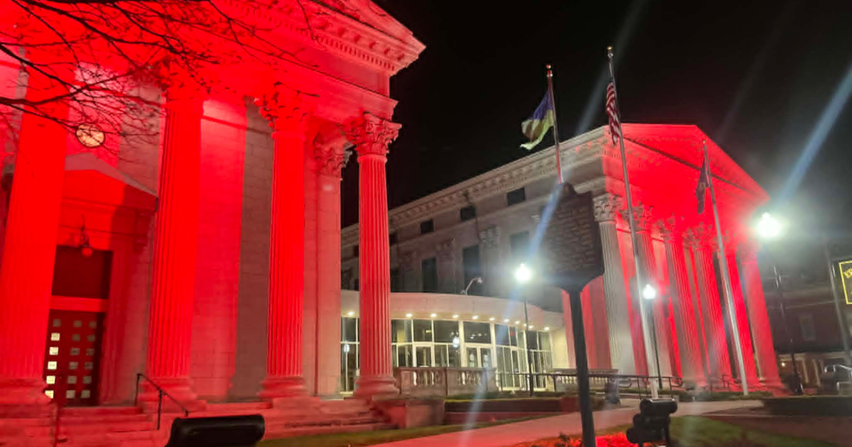 Erie County Courthouse Illuminated Red for Fallen Firefighters | News