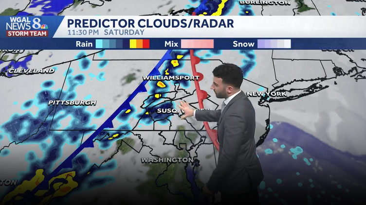 Rain moves in tonight & tomorrow AM, then a brief cool down for south-central Pennsylvania