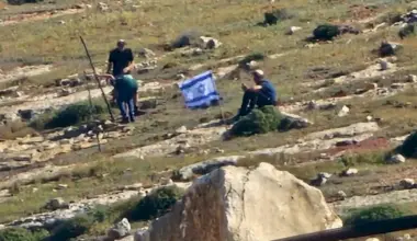 Settlers Erect Communications Tower in Kaysan East of Bethlehem