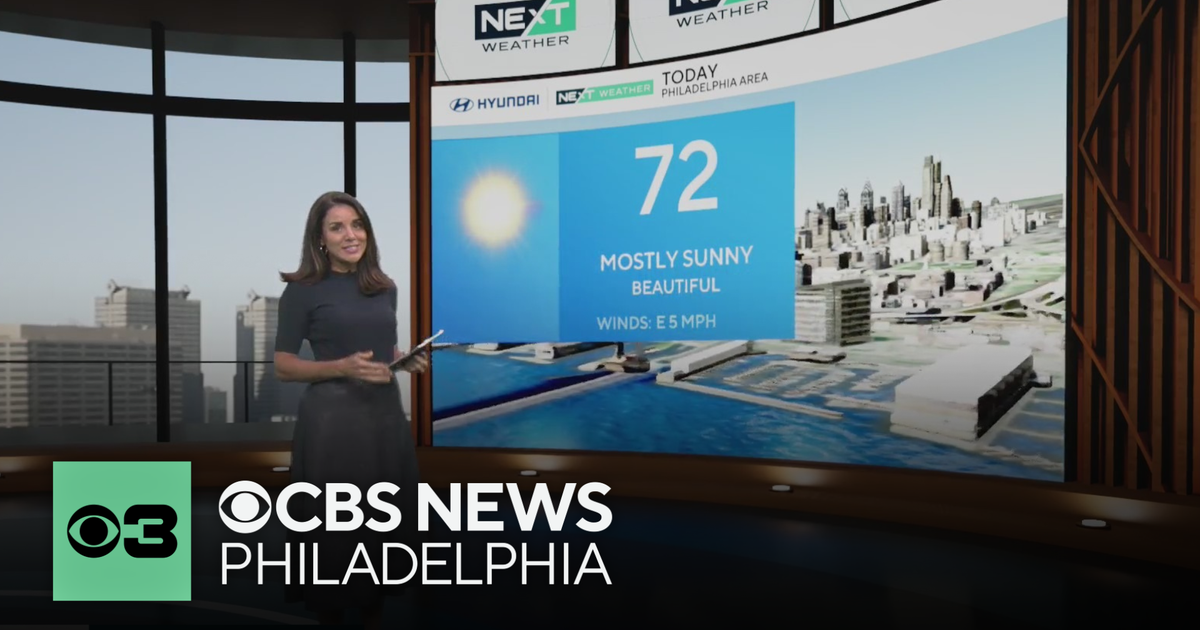 Sunny with highs in the low 70s Monday in Philadelphia, tracking more midweek rain