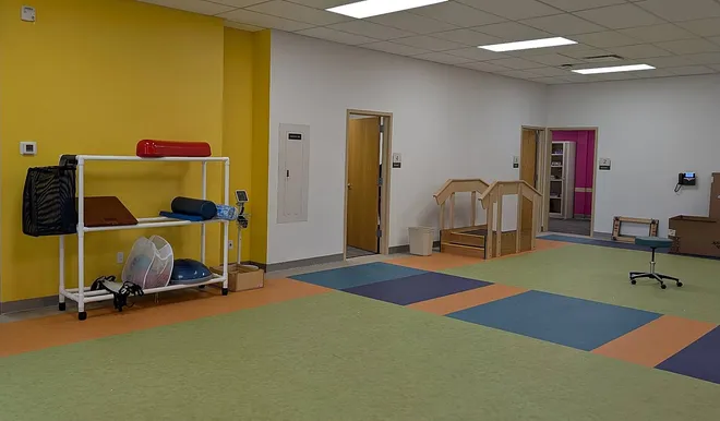 UPMC Children's Rehabilitation Therapies in Erie, 3580 Peach St., will include individual examination rooms and main therapy gym when it opens April 13.