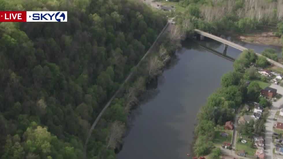 Police chase near Yough River, Westmoreland County, Pennsylvania