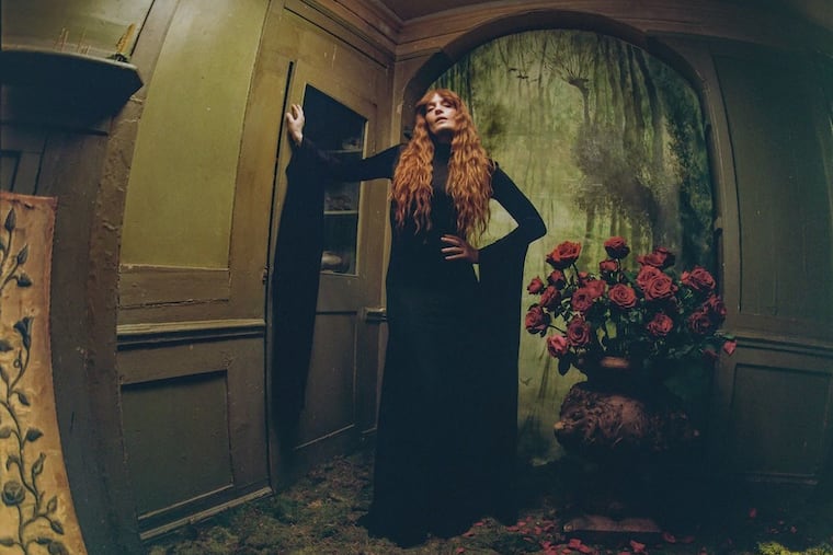 Florence Welch of Florence and the Machine. The band plays Boardwalk Hall, in Atlantic City, on Saturday instead of Xfinity Mobile Arena, because the Flyers take on the Pittsburg Penguins in NHL playoffs.