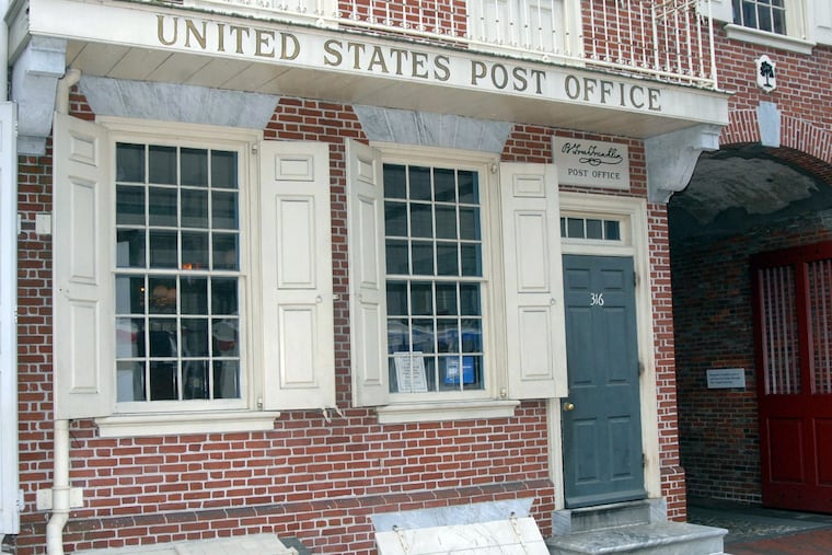 The B. Free Franklin Post Office at  316 Market Street is both a working post office and a National Park Service site.